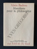 MANIFESTE POUR LA PHILOSOPHIE. ALAIN BADIOU