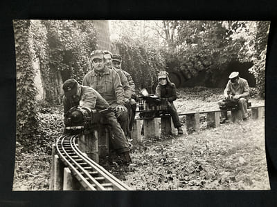 8 PHOTOGRAPHIES LES FOUS DU (PETIT) TRAIN-ANTONY VAPEUR CLUB-MALNOUE-1982