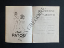 MA COUSINE DE VARSOVIE-PROGRAMME THEATRE DE PARIS. LOUIS VERNEUIL