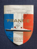 ETIQUETTE DE BAGAGE-PAQUEBOT FRANCE. 