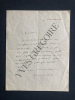 LETTRE AUTOGRAPHE DE PAUL GERALDY A DIGNIMONT. 