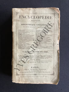 ENCYCLOPEDIE MODERNE OU BIBLIOTHEQUE UNIVERSELLE DE TOUTES LES CONNAISSANCES HUMAINES-TOME 7