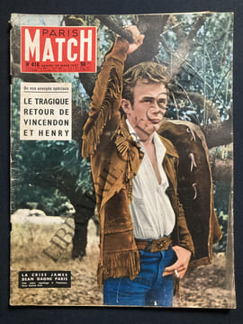 PARIS MATCH-N°416-30 MARS 1957-JAMES DEAN. undefined