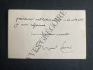 CARTE DE VISITE ADRESSEE PAR MARCEL CARNE A ANDRE DIGNIMONT. MARCEL CARNE