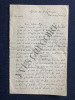 LETTRE AUTOGRAPHE DE JEAN OBERLE A ANDRE DIGNIMONT. 