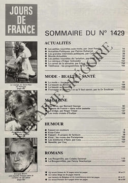 JOURS DE FRANCE-N°1429-DU 22 AU 28 MAI 1982. undefined