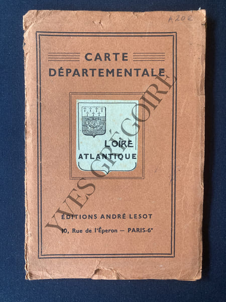 CARTE DEPARTEMENTALE LOIRE ATLANTIQUE. 