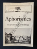 APHORISMES. GEORG CHRISTOPH LICHTENBERG