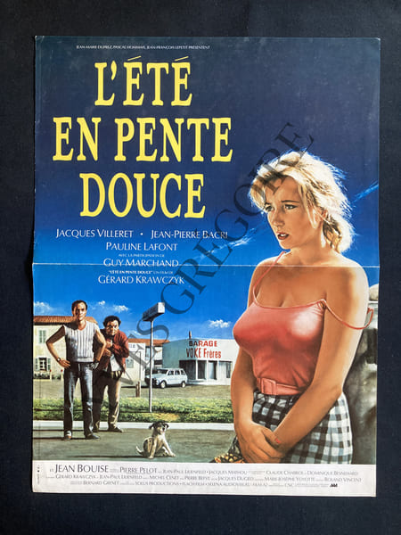 L'&Eacute;T&Eacute; EN PENTE DOUCE-FILM DE GERARD KRAWCZYK-1987-AFFICHE PETIT FORMAT. 