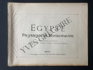 EGYPTE-PAYSAGES ET MONUMENTS. BOULANGER-PARIS  Soft Cover Near Fine