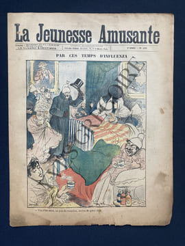 LA JEUNESSE AMUSANTE-N°109-1898-"PAR CES TEMPS D'INFLUENZA"-PAR ROBIDA. undefined