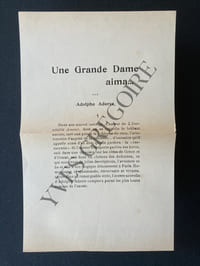 UNE GRANDE DAME AIMA.
