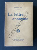LA LETTRE ANONYME. EDMOND SEE
