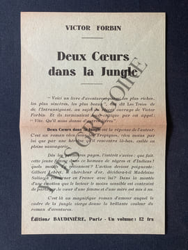 DEUX COEURS DANS LA JUNGLE. VICTOR FORBIN