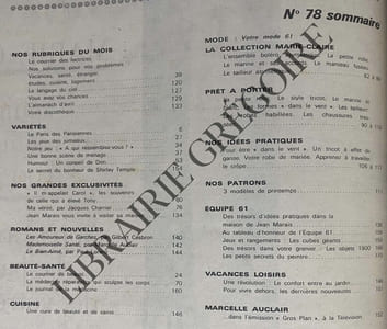 MARIE-CLAIRE-N°78-AVRIL 1961-BRIGITTE BARDOT