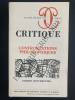 CRITIQUE-N°464/465-JANVIER/FEVRIER 1986-CONFRONTATIONS PHILOSOPHIQUES. 