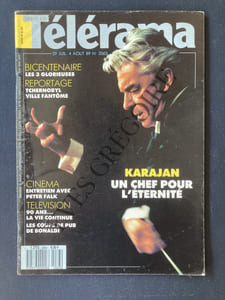 TELERAMA-N°2063-DU 29 JUILLET AU 4 AOUT 1989-HERBERT KARAJAN