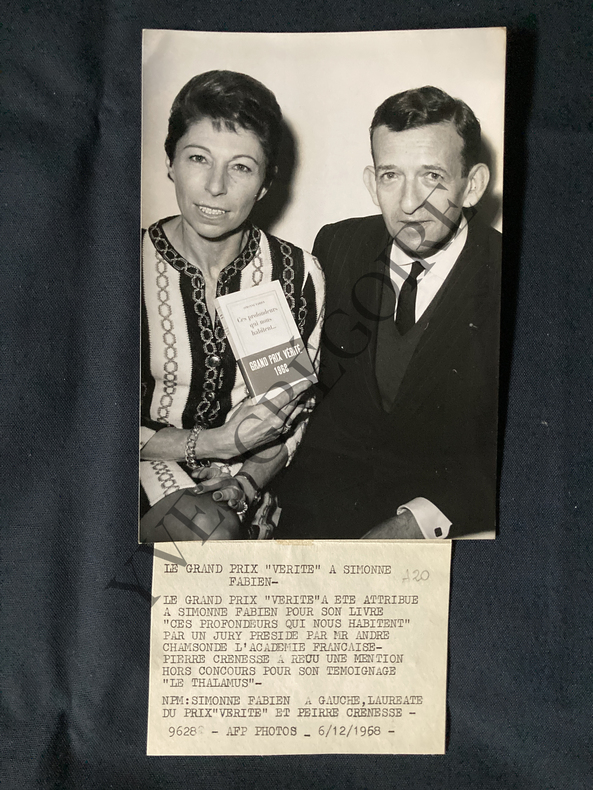 LE GRAND PRIX "VERITE" A SIMONNE FABIEN-PHOTOGRAPHIE-6 DECEMBRE 1968. 
