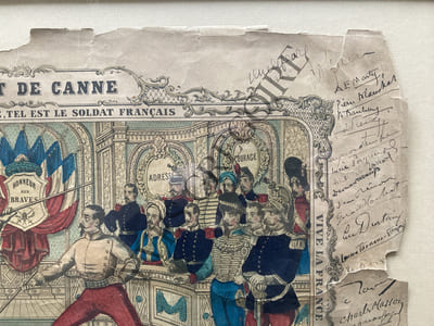 BREVET DE CANNE ATTRIBUE A ANDRE DIGNIMONT-1924-77 SIGNATURES DE SES AMIS EN MARGES