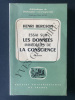 ESSAI SUR LES DONNEES IMMEDIATES DE LA CONSCIENCE. HENRI BERGSON