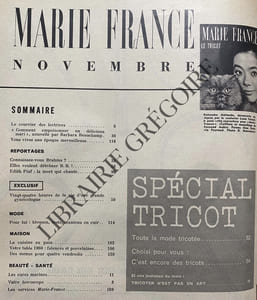 MARIE FRANCE-N°45-NOVEMBRE 1959-TRICOTS