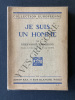 JE SUIS UN HOMME. SHERWOOD ANDERSON