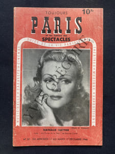 TOUJOURS PARIS ET LES CAHIERS DES SPECTACLES-N°50-DU MERCREDI 11 AU MARDI 17 DECEMBRE 1946