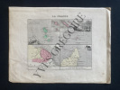 CARTE LA FRANCE-COLONIES-96-GUYANE-O-TAITI-MARQUISES-SAINT-PIERRE-SAINT-PIERRE-MIQUELON-SAINTE-MARIE-NOSSI-BE. VILLEREY-VUILLEMIN-ISIDORE