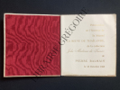 PROGRAMME PRESENTATION DE LA COLLECTION JOLIE MADAME DE FRANCE DE PIERRE BALMAIN-12 OCTOBRE 1960. 