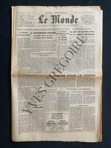 LE MONDE-N°6128-DIMANCHE 27 ET LUNDI 28 SEPTEMBRE 1964-CONGO-RAYMOND DEVOS