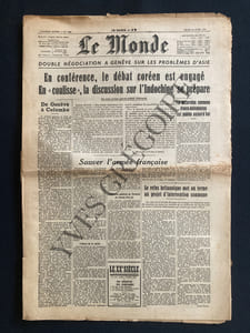 LE MONDE-N°2880-JEUDI 29 AVRIL 1954-COREE-INDOCHINE-MARTHA GRAHAM