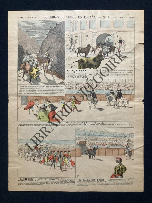 CORRIDAS DE TOROS EN ESPANA-N°1-ESTAMPAS DE EPINAL. 