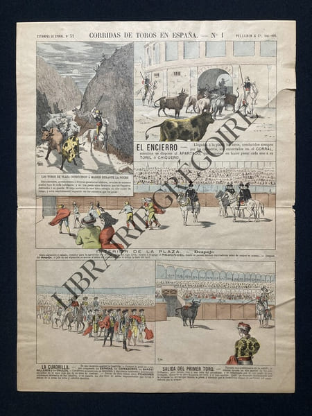 CORRIDAS DE TOROS EN ESPANA-N&deg;1-ESTAMPAS DE EPINAL. 