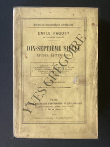 DIX-SEPTIEME SIECLE-ETUDES LITTERAIRES
