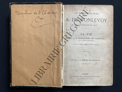 A. DE PONLEVOY de la Compagnie de Jésus