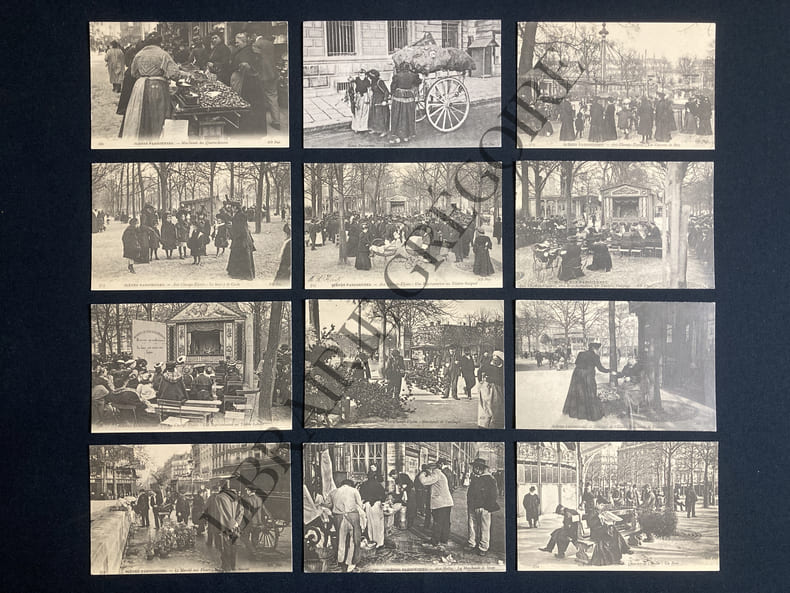 26 CARTES POSTALES-SCENES PARISIENNES. 