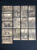 26 CARTES POSTALES-SCENES PARISIENNES. 
