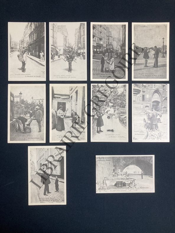 10 CARTES POSTALES-LES PETITS METIERS PARISIENS. 