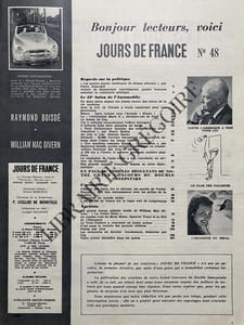 JOURS DE FRANCE-N°48-DU 6 AU 15 OCTOBRE 1955-SPECIAL 42e SALON DE L'AUTO