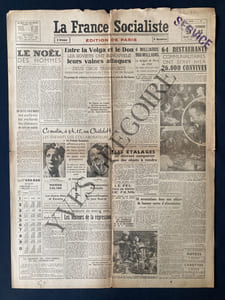 LA FRANCE SOCIALISTE-N°350-JEUDI 24 ET VENDREDI 25 DECEMBRE 1942