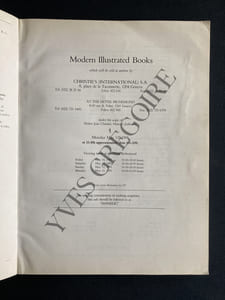 CATALOGUE CHRISTIE'S-GENEVA MONDAY 13 MAY 1991-MODERN ILLUSTRATED BOOKS-APPLIED ARTS BY TWENTIETH CENTURY ARTISTS