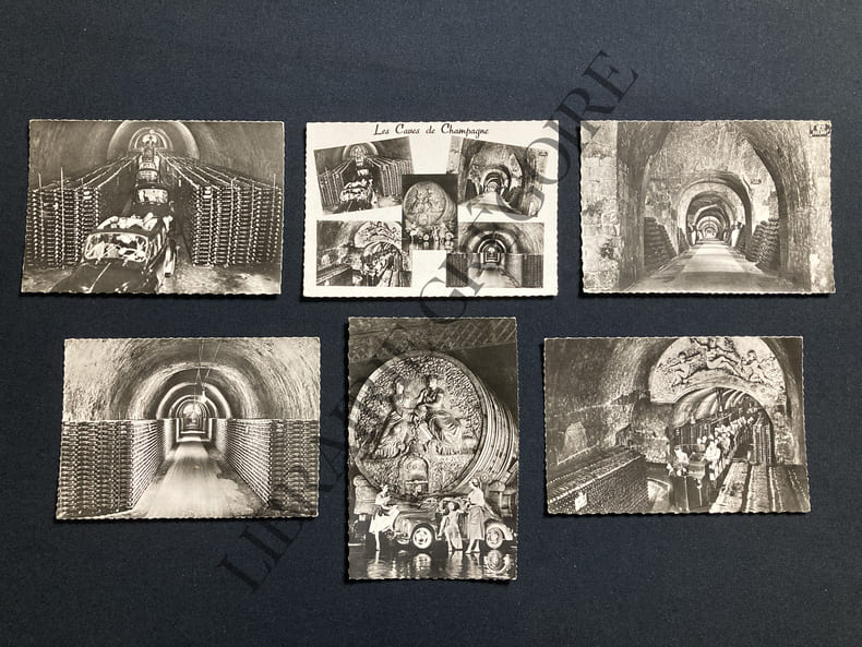 CHAMPAGNE MERCIER-EPERNAY-6 CARTES POSTALES SEMI MODERNES. 