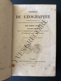 ABREGE DE GEOGRAPHIE TOME 1