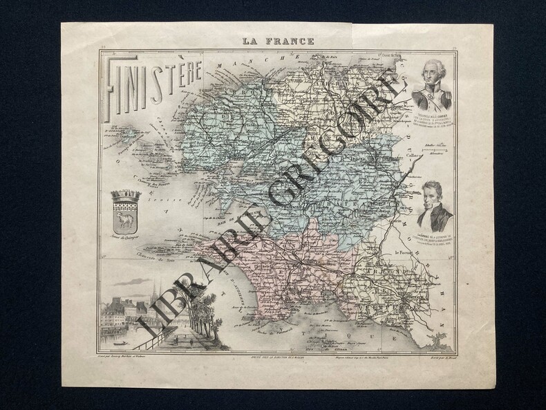 CARTE DU DEPARTEMENT DU FINISTERE. MIGEON (DRESSE SOUS LA DIRECTION DE)