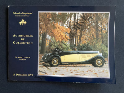 AUTOMOBILES DE COLLECTION-CATALOGUE DE VENTE-ETUDE CLAUDE BOISGIRARD-14 DECEMBRE 1993