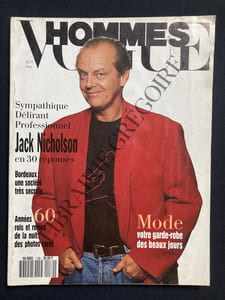 VOGUE HOMMES-N°139-MAI 1991-JACK NICHOLSON