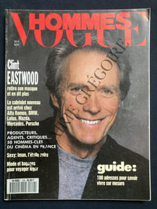 VOGUE HOMMES-N°129-MAI 1990-CLINT EASTWOOD