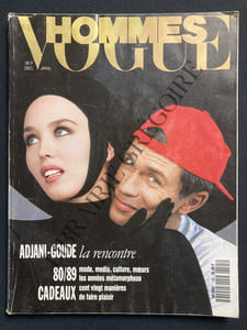 VOGUE HOMMES-N°125-DECEMBRE 1989 ET JANVIER 1990-ISABELLE ADJANI ET JEAN-PAUL GOUDE