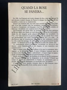 QUAND LA ROSE SE FANERA . Du malentendu à l'espoir