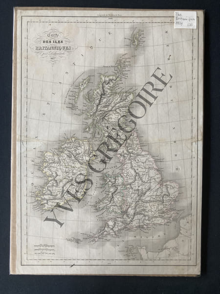 CARTE DES ILES BRITANNIQUES. DELAMARCHE
